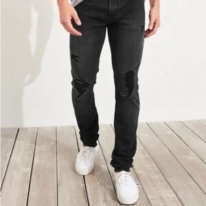 NWT Hollister EPIC FLEX Black Distressed Men’s Jeans 31 x 30